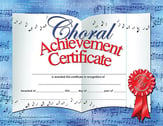 Choral Achievement Certificate